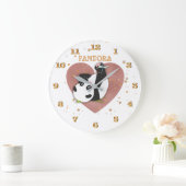 Grande Horloge Ronde Cute Panda (Maison)