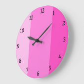 Grande Horloge Ronde Cute rose moderne (Angle)