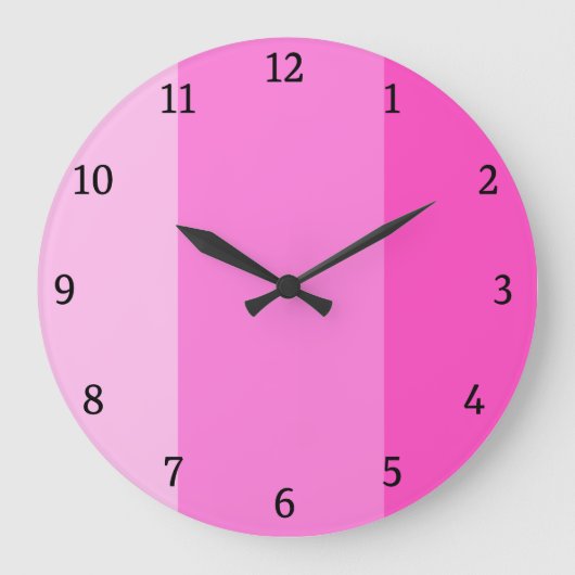 Grande Horloge Ronde Cute rose moderne (Recto)