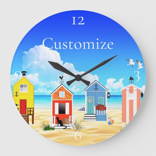 Grande Horloge Ronde Cute Tiny Beach Shacks Thunder_Cove (Recto)