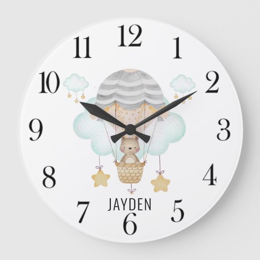 Grande Horloge Ronde Cute Watercolor (Recto)