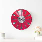 Grande Horloge Ronde Cutlery O'clock 2. (Maison)