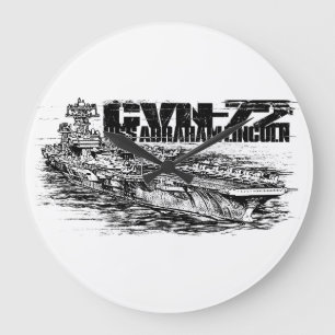 Grande Horloge Ronde CVN-72 Abraham Lincoln Round (large) Wall Clock