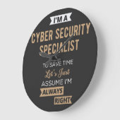 Grande Horloge Ronde Cyber Security Specialist (Angle)