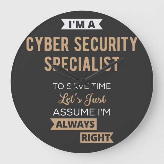 Grande Horloge Ronde Cyber Security Specialist (Recto)