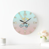 Grande Horloge Ronde Cycle de Adorable Cool Ice (Maison)