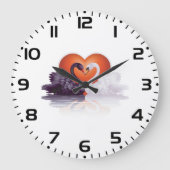 Grande Horloge Ronde Cygne noir et blanc (Recto)