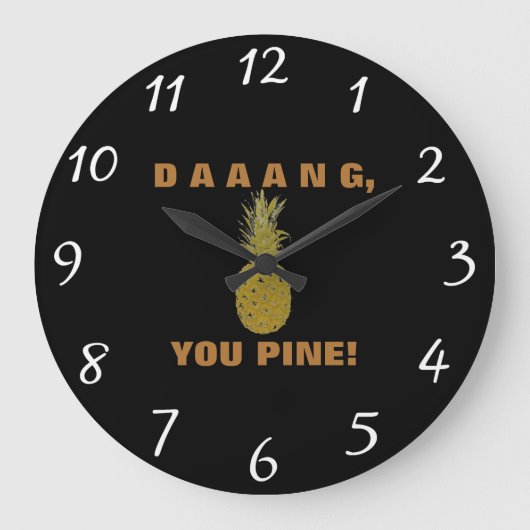 Grande Horloge Ronde Daaang You Pine Wall Clock (Recto)