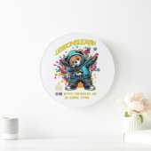 Grande Horloge Ronde DABBING FUTURE LESSONS LEARN Wall Clock (Maison)