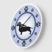 Grande Horloge Ronde Dachshund (Angle)