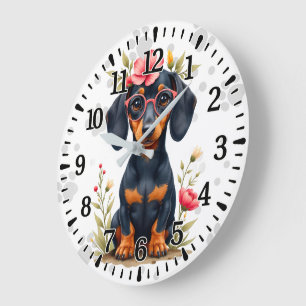 Grande Horloge Ronde Dachshund