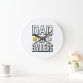 Grande Horloge Ronde Dad of Ballers Softball and Baseball Vintage Shirt (Maison)
