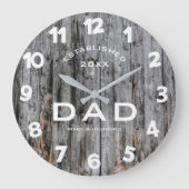 Grande Horloge Ronde Dad Wall Clock - Custom Father's Day Gift (Recto)