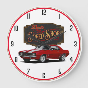 Grande Horloge Ronde Dad's Camaro Speed Shop