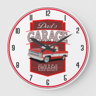 Grande Horloge Ronde Dads' Garage Truck