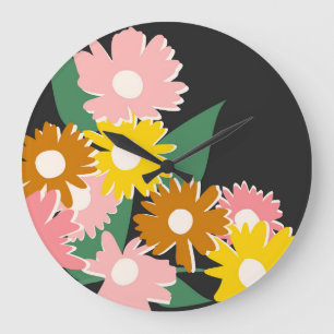 Grande Horloge Ronde Daisy Delight
