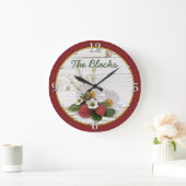 Grande Horloge Ronde Daisy Floral Personalized (Maison)