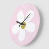 Grande Horloge Ronde Daisy Gold (Angle)