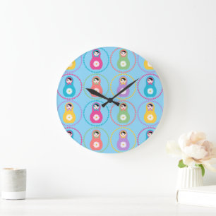 Grande Horloge Ronde Daisyflower Matryoshka