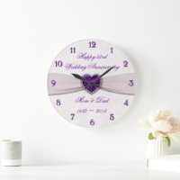 Damask 33 Wedding Anniversary Wall Clock