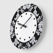 Grande Horloge Ronde Damask Wall Clocks (Angle)