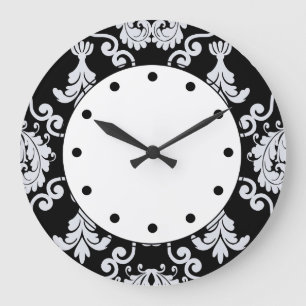 Grande Horloge Ronde Damask Wall Clocks