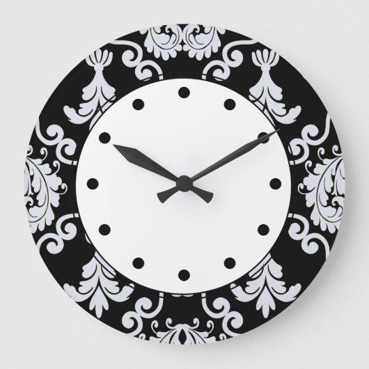 Grande Horloge Ronde Damask Wall Clocks (Recto)