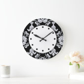Grande Horloge Ronde Damask Wall Clocks (Maison)