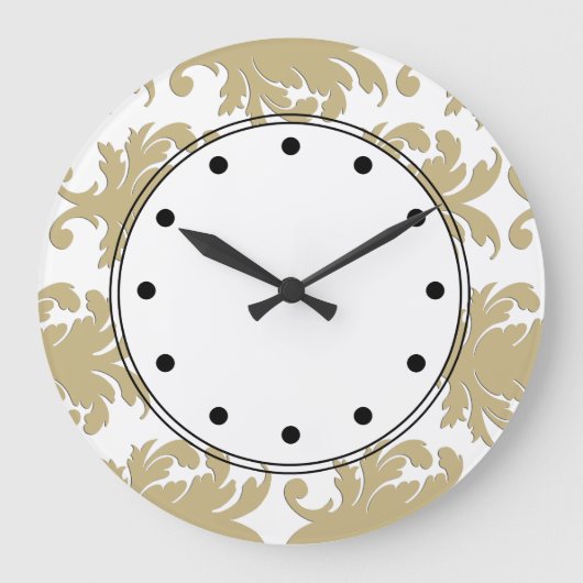 Grande Horloge Ronde Damask Wall Clocks (Recto)