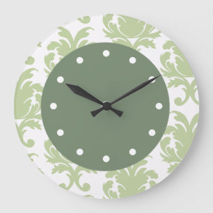 Grande Horloge Ronde Damask Wall Clocks