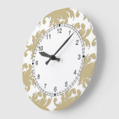 Grande Horloge Ronde Damask Wall Clocks (Angle)
