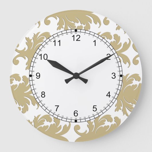 Grande Horloge Ronde Damask Wall Clocks (Recto)