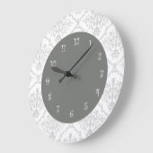 Grande Horloge Ronde Damask Wall Clocks (Angle)
