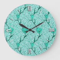 Damassé de tulipe de Nouveau d'art, turquoise