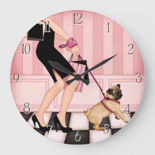 Grande Horloge Ronde Dame chic marchant son carlin