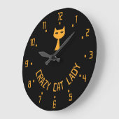 Grande Horloge Ronde Dame du Crazy Cat (Angle)
