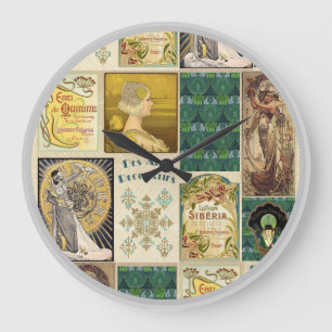 Grande Horloge Ronde Dames Art Déco