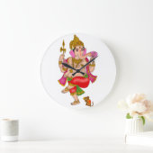 Grande Horloge Ronde Dancing Ganesha Clock (Maison)