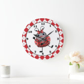 Grande Horloge Ronde Dancing Ladybug fun wall clock (Maison)