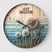 Grande Horloge Ronde Dandelion "Breathe" Serene (Recto)