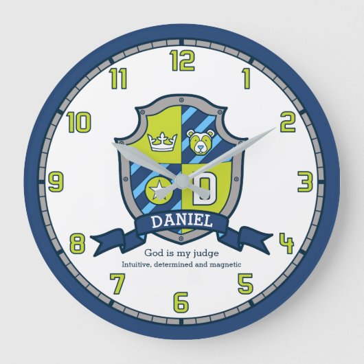 Grande Horloge Ronde Daniel boys name meaning green bear shield (Recto)