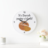 Grande Horloge Ronde Danoise Pâtisserie O'Clock amusant graphique alime (Maison)