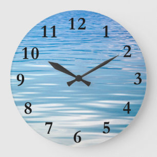 Grande Horloge Ronde Dans le bleu