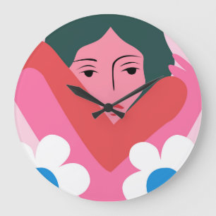 Grande Horloge Ronde Dans ses bras