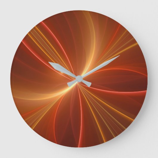 Grande Horloge Ronde Danse Avec La Lumière Moderne Art Fractal Abstrait (Recto)