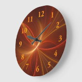 Grande Horloge Ronde Danse Avec La Lumière Moderne Art Fractal Abstrait (Angle)
