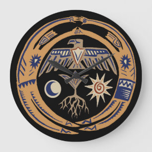 Grande Horloge Ronde Danse de la pluie tribale du Sud-Ouest