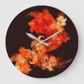 Grande Horloge Ronde Danse Feux d'artifice Art Abstrait Round (Recto)