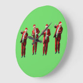 Grande Horloge Ronde Danser Donald Trump Noël MAGA (Angle)