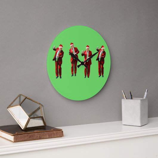 Grande Horloge Ronde Danser Donald Trump Noël MAGA (Bureau)
